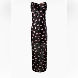 Altuzarra Katrin Lip-Print Silk Maxi Dress